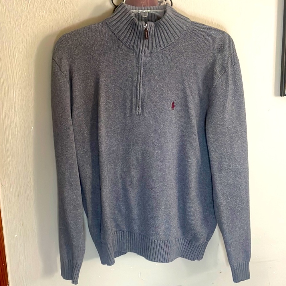 Polo Ralph Lauren Grey Sweater w/Maroon Emblem